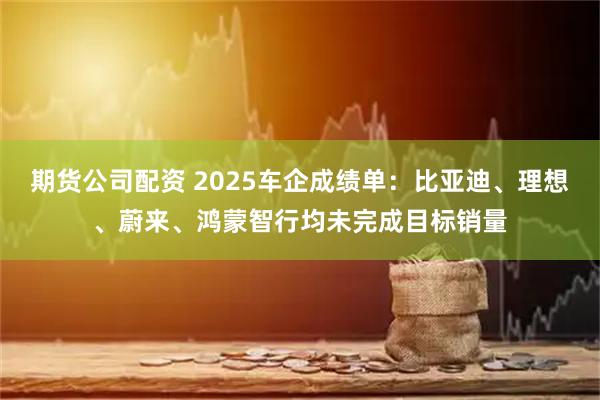 期货公司配资 2025车企成绩单：比亚迪、理想、蔚来、鸿蒙智行均未完成目标销量